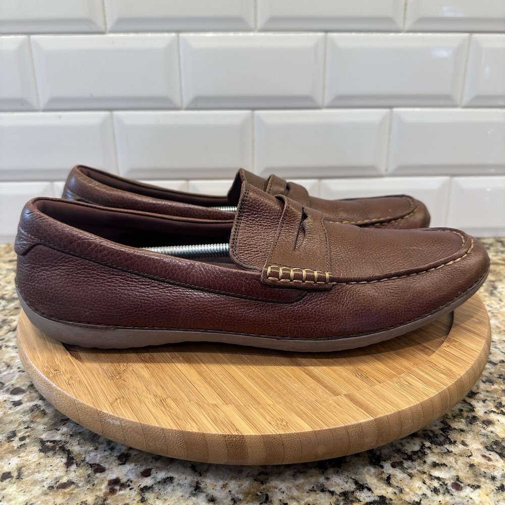 Cole Haan Motogrand Penny Loafers Driving Shoes Mens 13M Brown Leather C24577